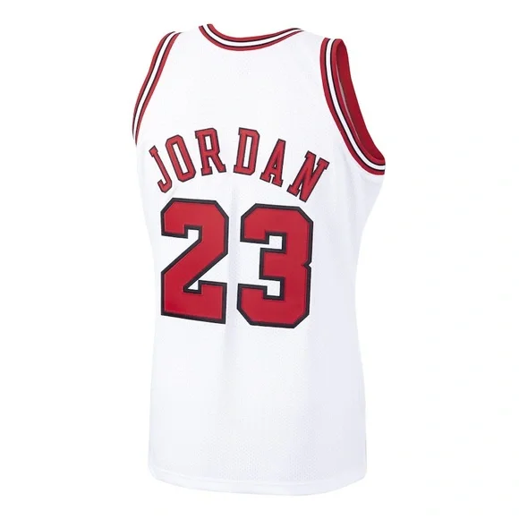 Mitchell & Ness Michael Jordan Chicago Bulls 97/98 Basketball Jersey- White NWT - Picture 3 of 3